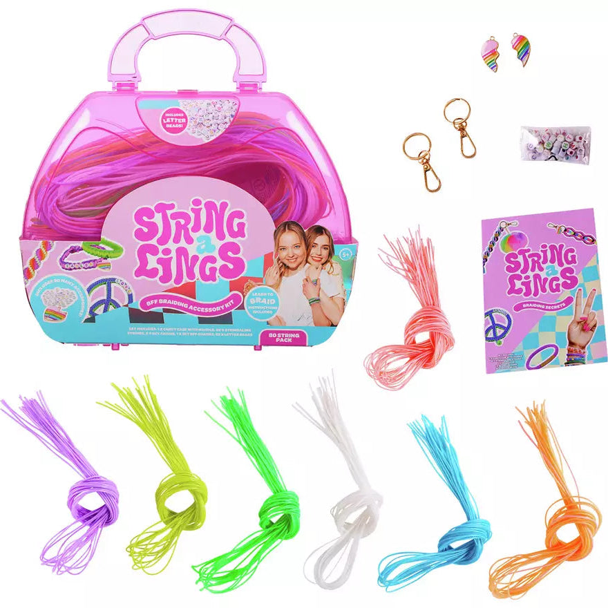 سترينجالينغز مجموعة أوتار 80 قطعة الخرز والاكسسوارات Stringalings