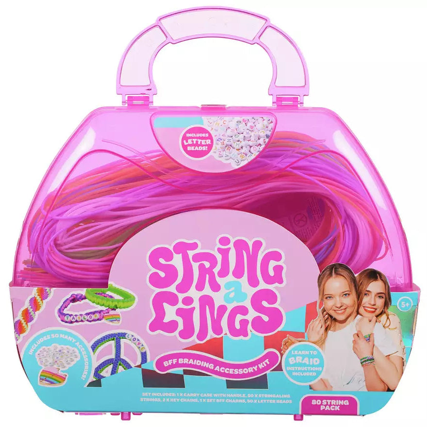 سترينجالينغز مجموعة أوتار 80 قطعة الخرز والاكسسوارات Stringalings