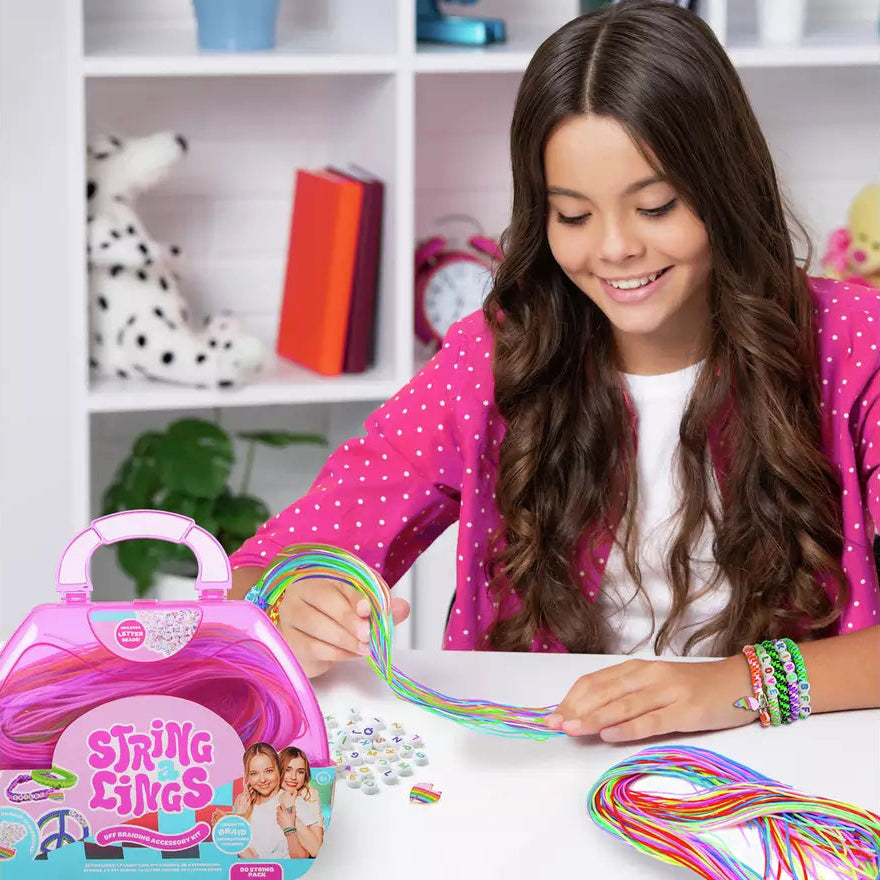 سترينجالينغز مجموعة أوتار 80 قطعة الخرز والاكسسوارات Stringalings