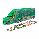 تيمسترز لعب شاحنة الديناصورات مع 4 مركبات و 4 ديناصورات ناقلة سيارات Teamsterz