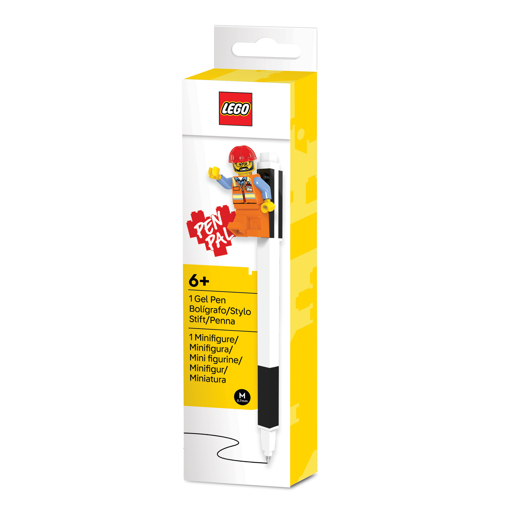 ليجو قلم جل أسود مع شخصية المجسمات LEGO