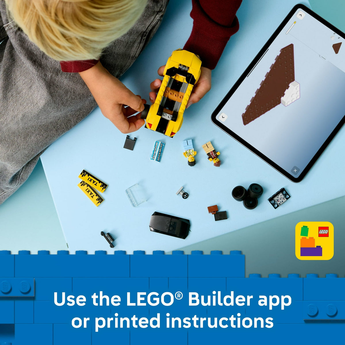 ليجو 60487 سيتي سيارة التاكسي الأصفر مكعبات التركيب LEGO