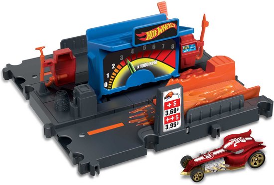 هوت ويلز مجموعة السكك اشكال متنوعة مركبات مع مسار HotWheels