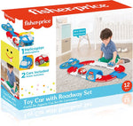 فيشر برايس مسار مع هيليكوبتر وسيارتين مركبات مع مسار Fisher-Price