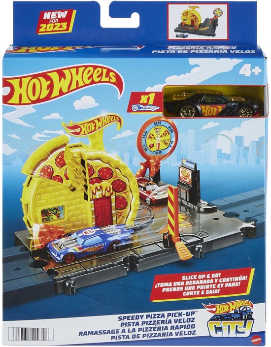 هوت ويلز مجموعة السكك اشكال متنوعة مركبات مع مسار HotWheels