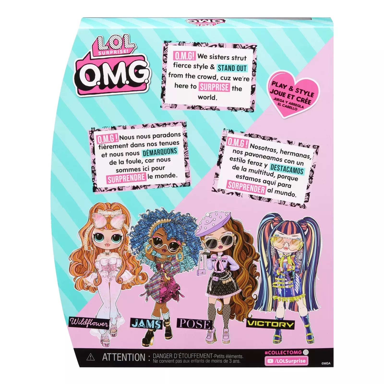 ال او ال سربرايز او ام جي دمية عصرية وايلد فلور دمية مع اكسسوارات LOL Surprise