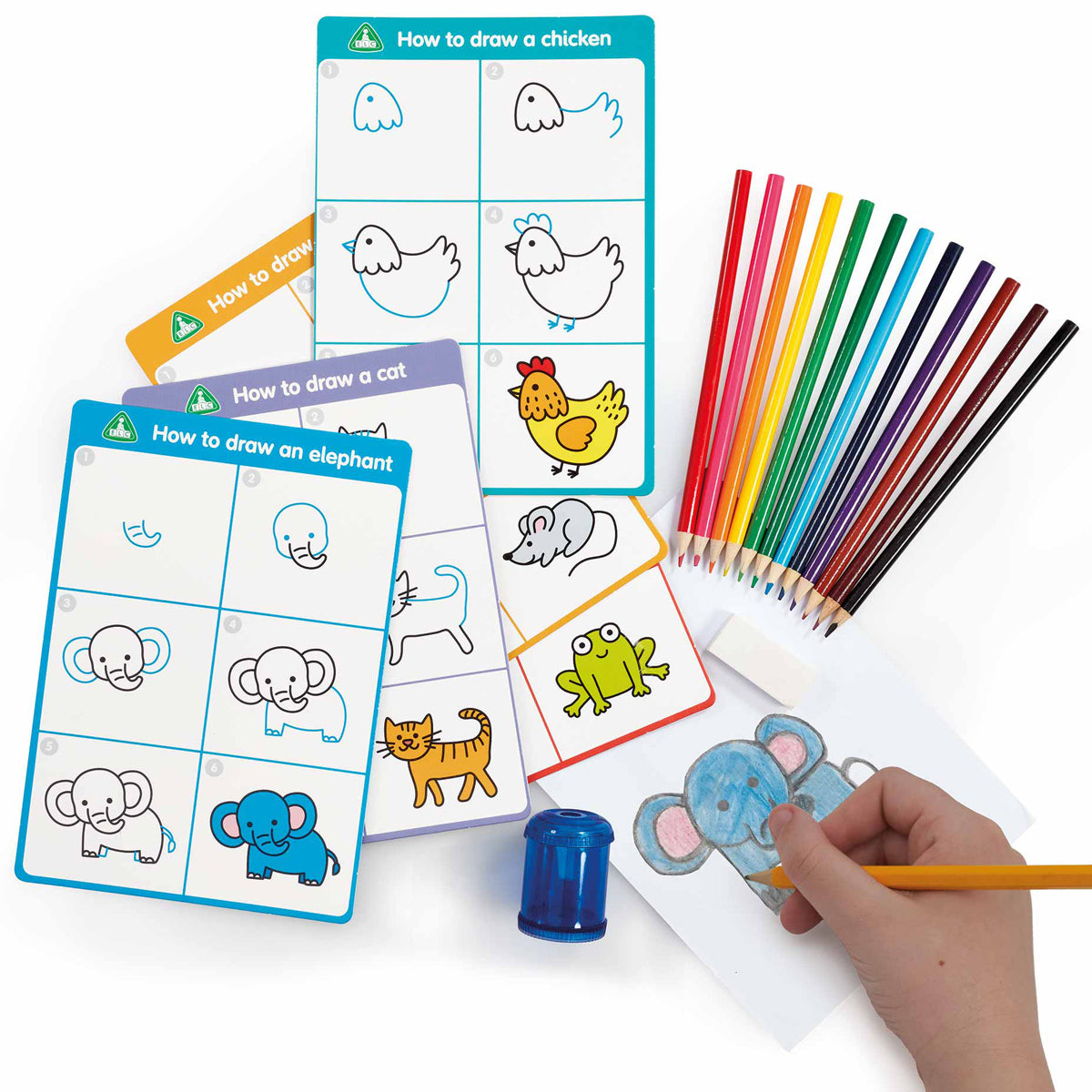 مجموعة أدوات تعلم رسم الحيوانات رسم و تلوين ELC