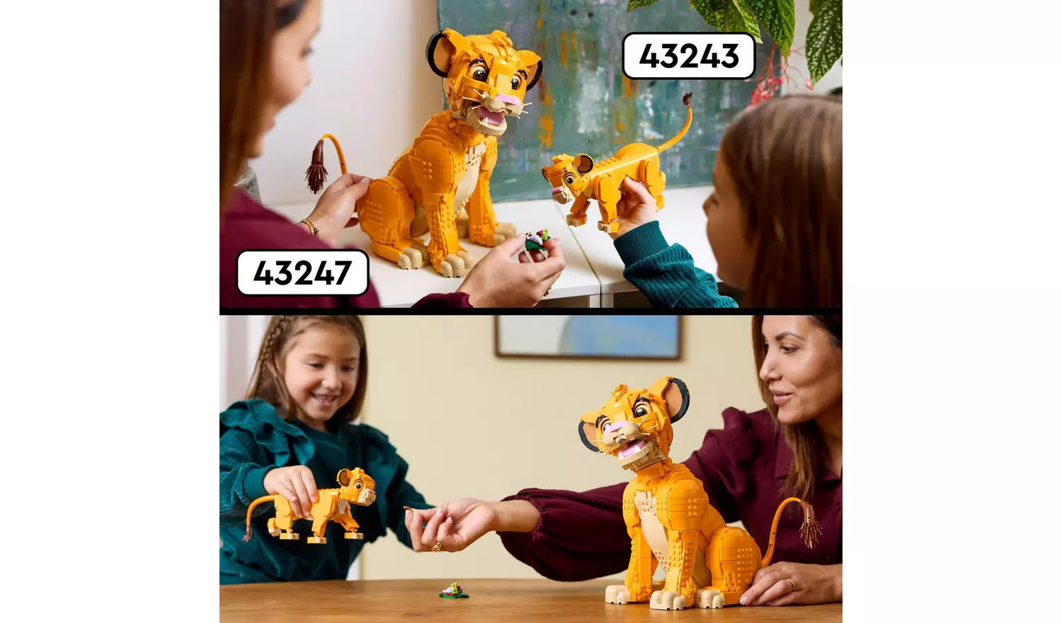 ليجو مكعبات بناء الأسد الملك سيمبا مكعبات التركيب LEGO