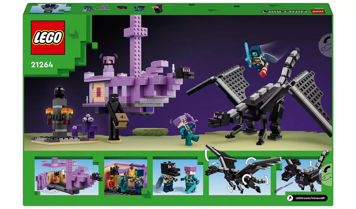 ليجو 21264 ماين كرافت التنيين اندر ونهاية السفينة مكعبات التركيب LEGO