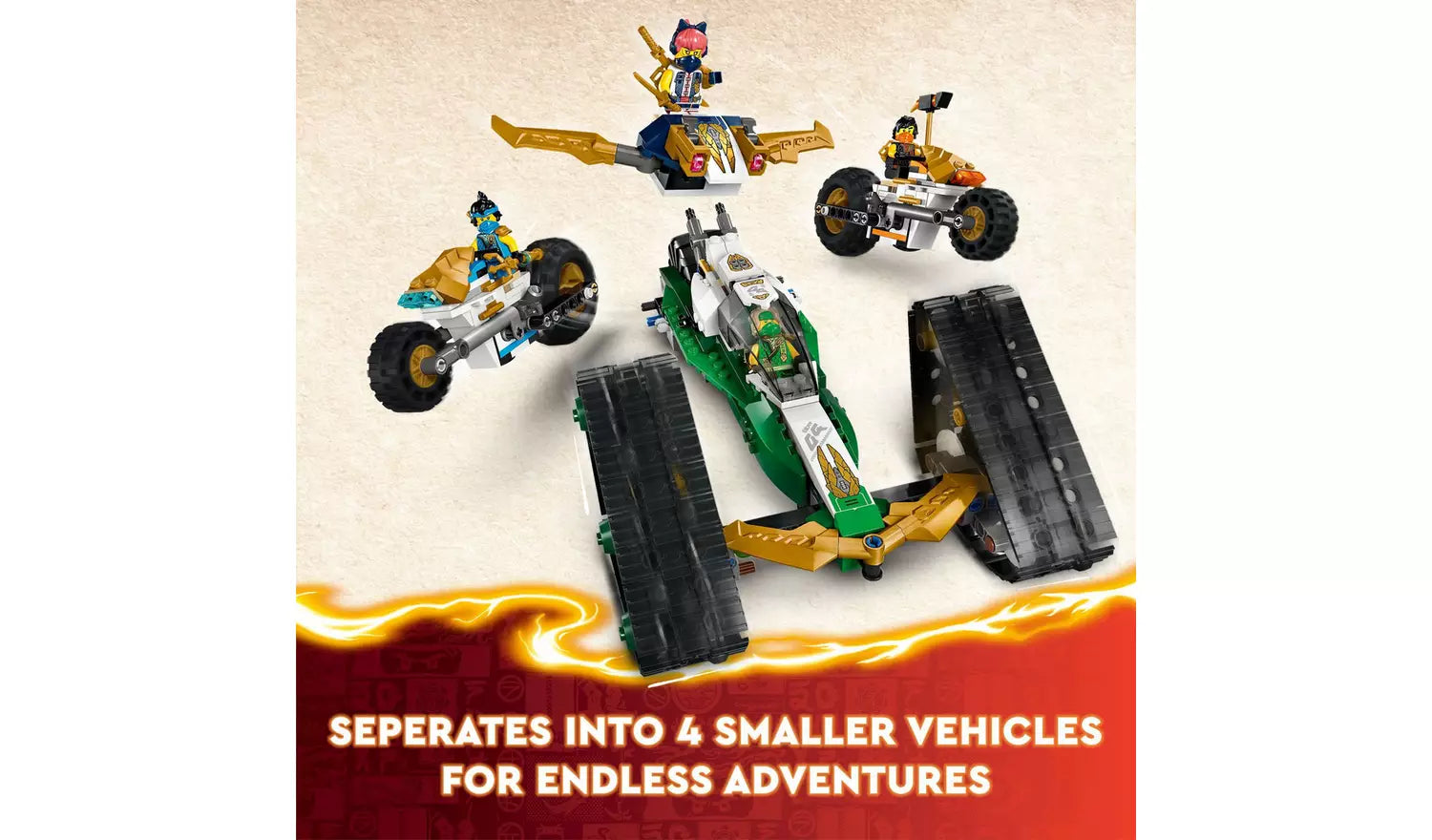 ليجو نينجاغو لعبة سيارة تيم كومبو من سلسلة نينجا مكعبات التركيب LEGO