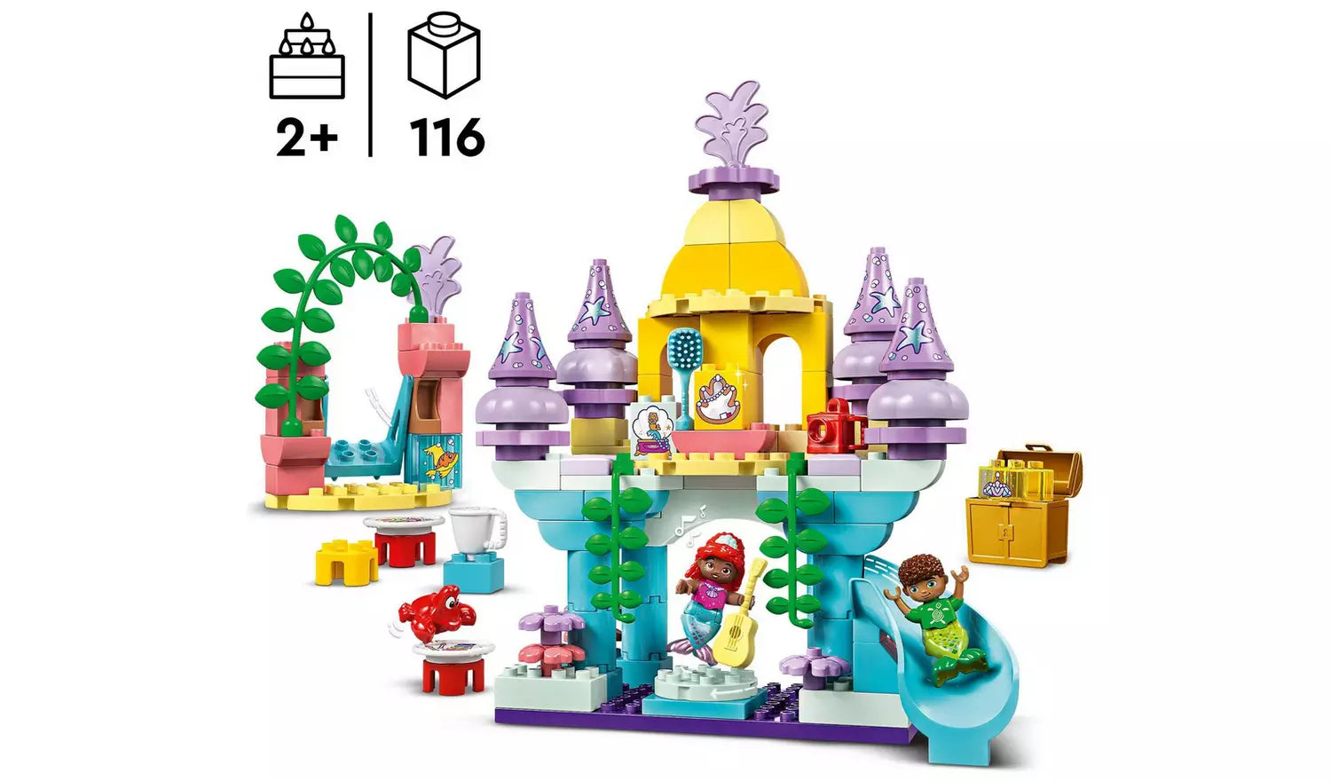 ليجو دبلو قصر أريل السحري تحت الماء مكعبات التركيب LEGO