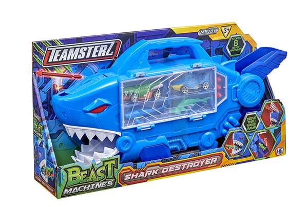 تيمسترز لعبة مركبة القرش المدمرة ناقلة سيارات Teamsterz