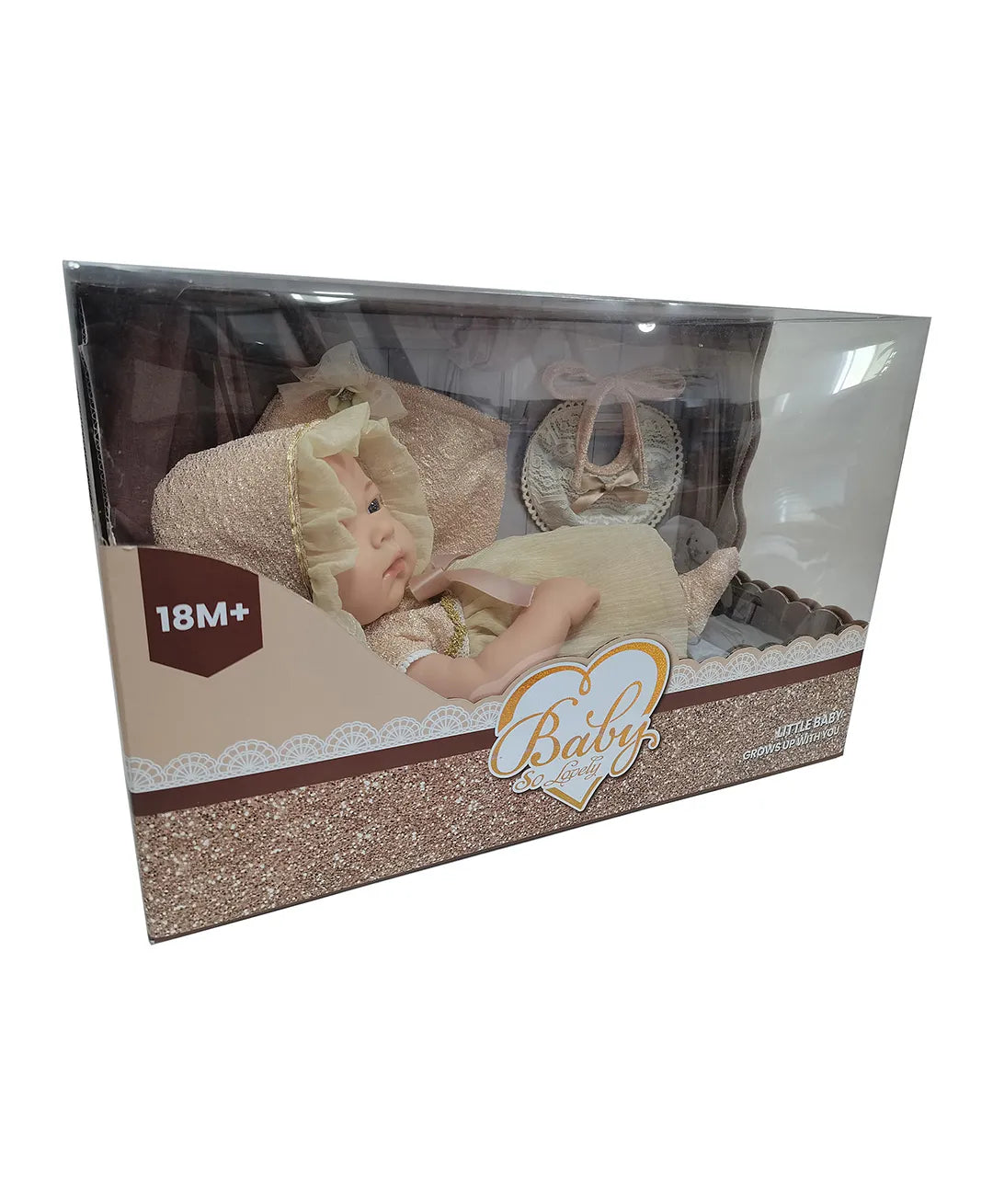 لونغويل دمية ليتل بيبي مع تنورة ومرايل دمى المواليد LongWell