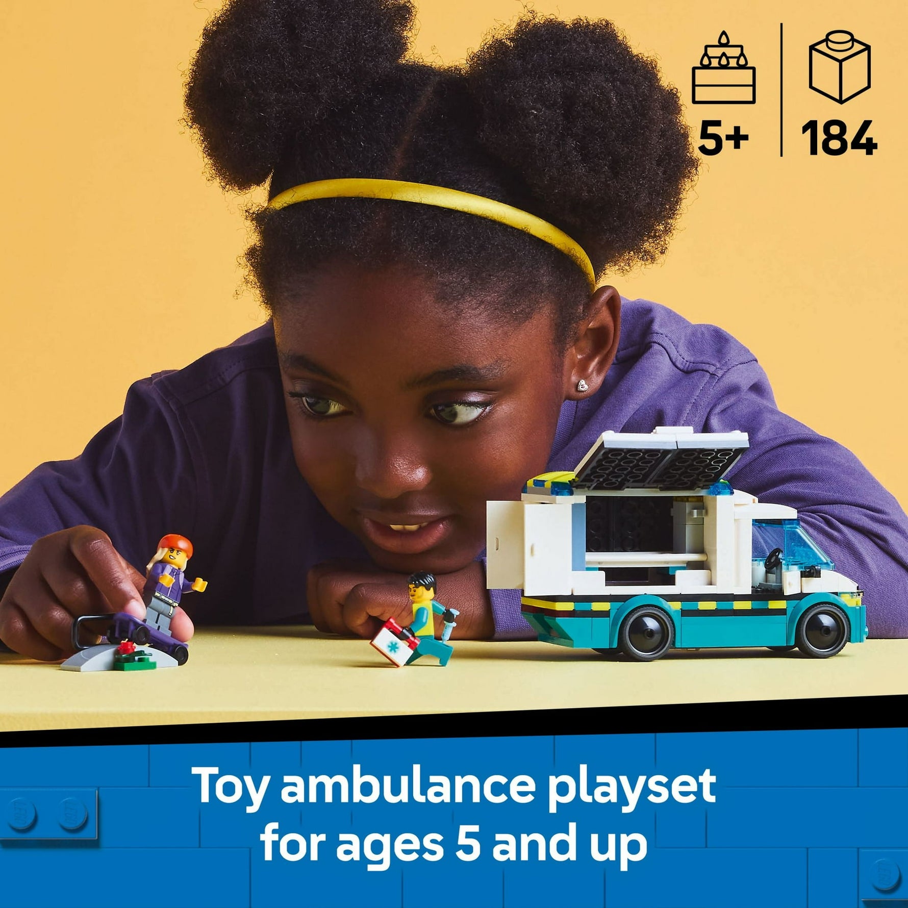 ليجو 60451 سيتي سيارة إسعاف الطوارئ مكعبات التركيب LEGO