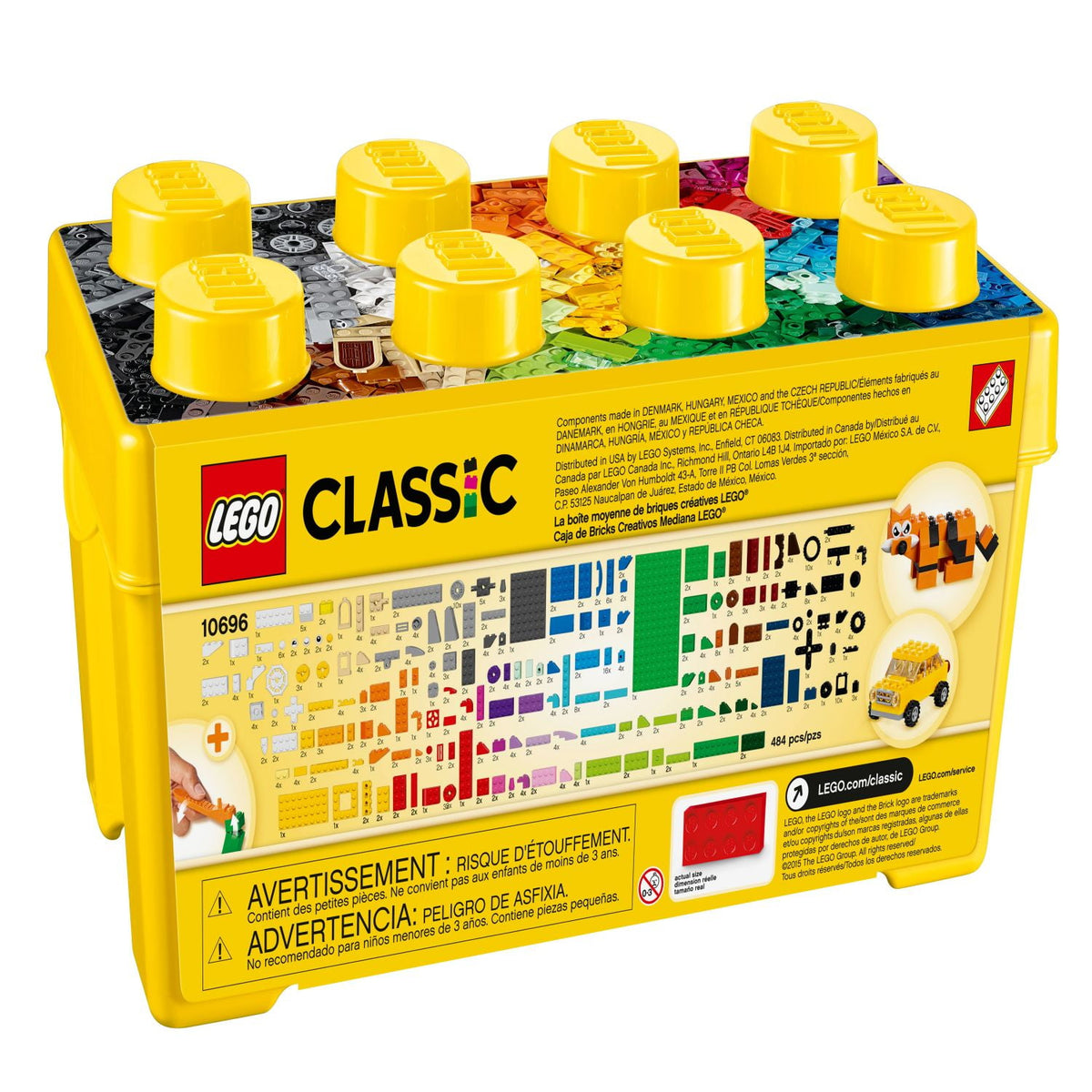 ليجو 10696 كلاسيك صندوق مكعبات كلاسيكي 484 قطعة مكعبات التركيب LEGO