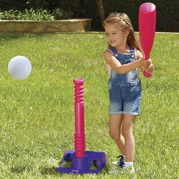 ليتل تايكس تي بول وردي مع مضرب العاب الرياضه Little Tikes