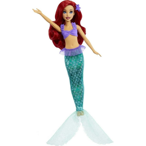 ديزني برينسس دمية الأميرة اريال 2 في 1 دمية مع اكسسوارات Disney