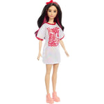 باربي دمية أزياء باربي تويست اند تيرن بشعر مموج بلون أسود دمى الشخصيات Barbie