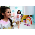 باربي دمية أزياء باربي تويست اند تيرن بشعر مموج بلون أسود دمى الشخصيات Barbie