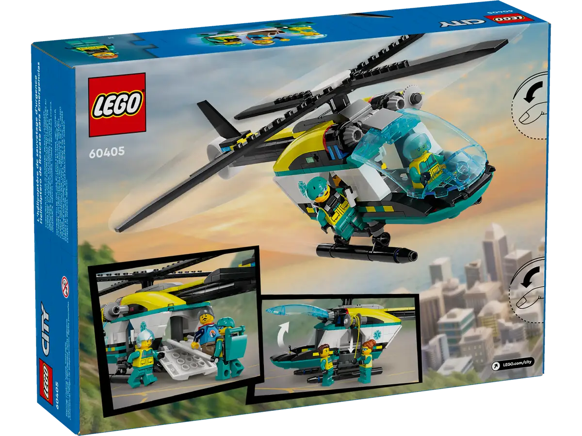 ليجو 60405 سيتي مروحية إنقاذ الطوارئ مكعبات التركيب LEGO