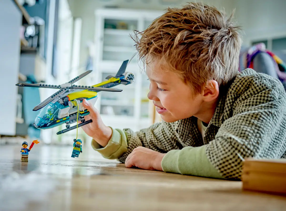 ليجو 60405 سيتي مروحية إنقاذ الطوارئ مكعبات التركيب LEGO