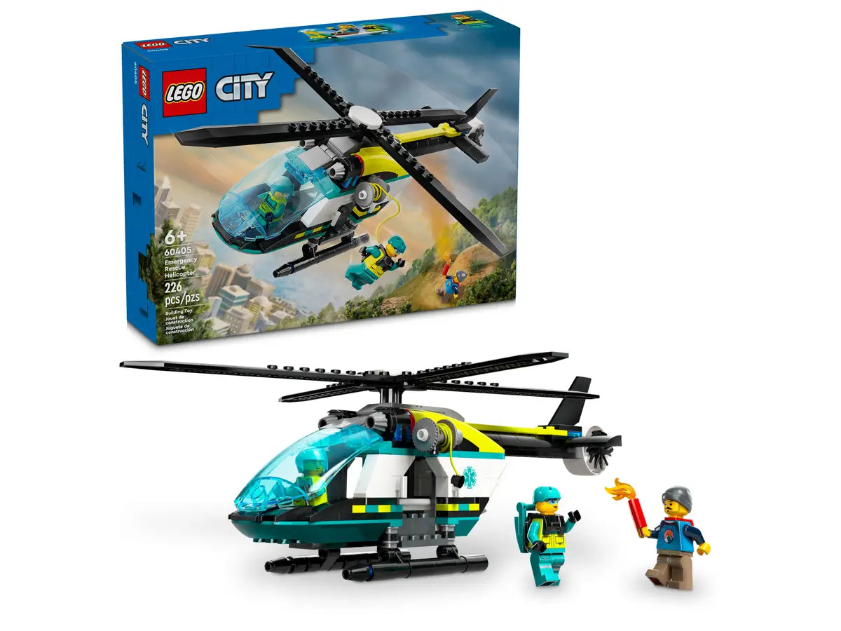 ليجو 60405 سيتي مروحية إنقاذ الطوارئ مكعبات التركيب LEGO