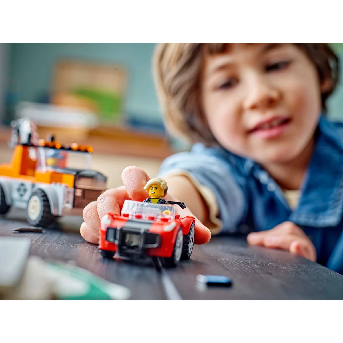 ليجو سيتي شاحنة سحب وتصليح السيارات الرياضية مكعبات التركيب LEGO