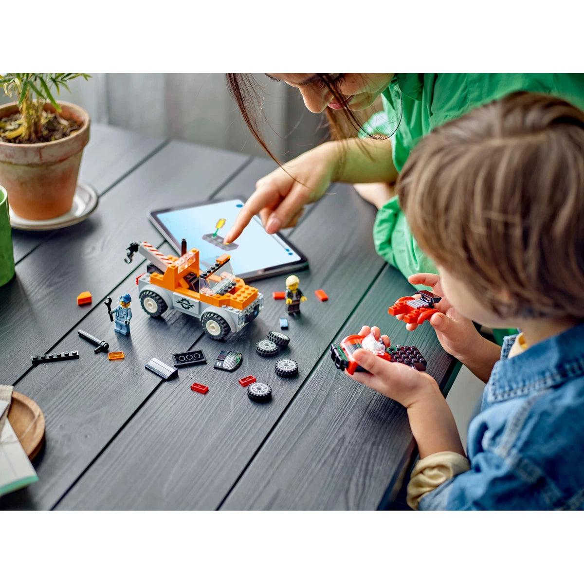 ليجو سيتي شاحنة سحب وتصليح السيارات الرياضية مكعبات التركيب LEGO