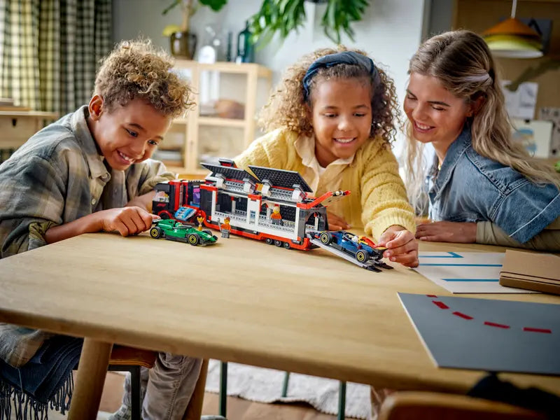 ليجو مكعبات بناء شاحنة فورمولا 1 مع سيارات مكعبات التركيب LEGO