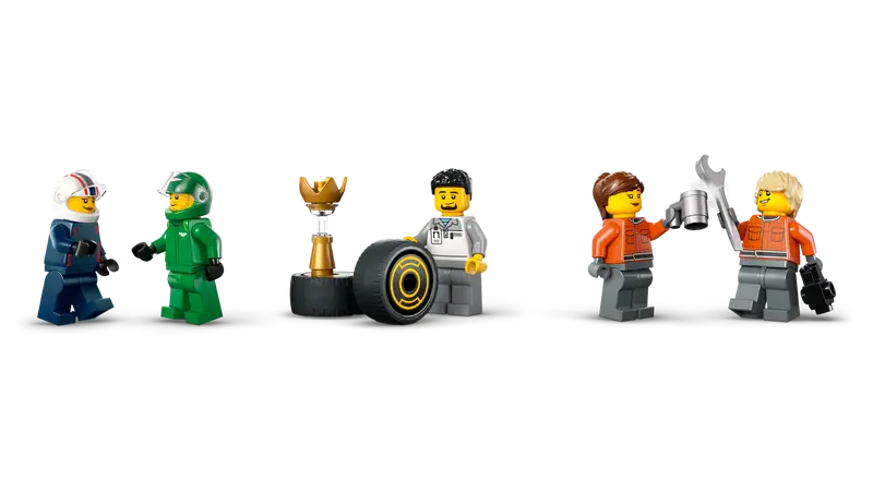 ليجو مكعبات بناء شاحنة فورمولا 1 مع سيارات مكعبات التركيب LEGO