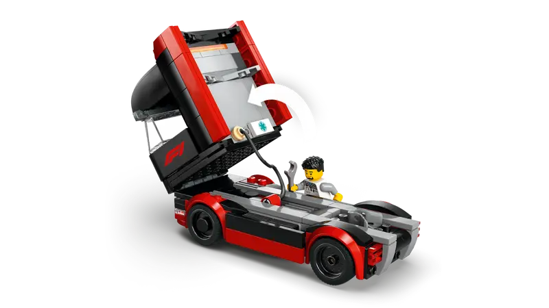 ليجو مكعبات بناء شاحنة فورمولا 1 مع سيارات مكعبات التركيب LEGO