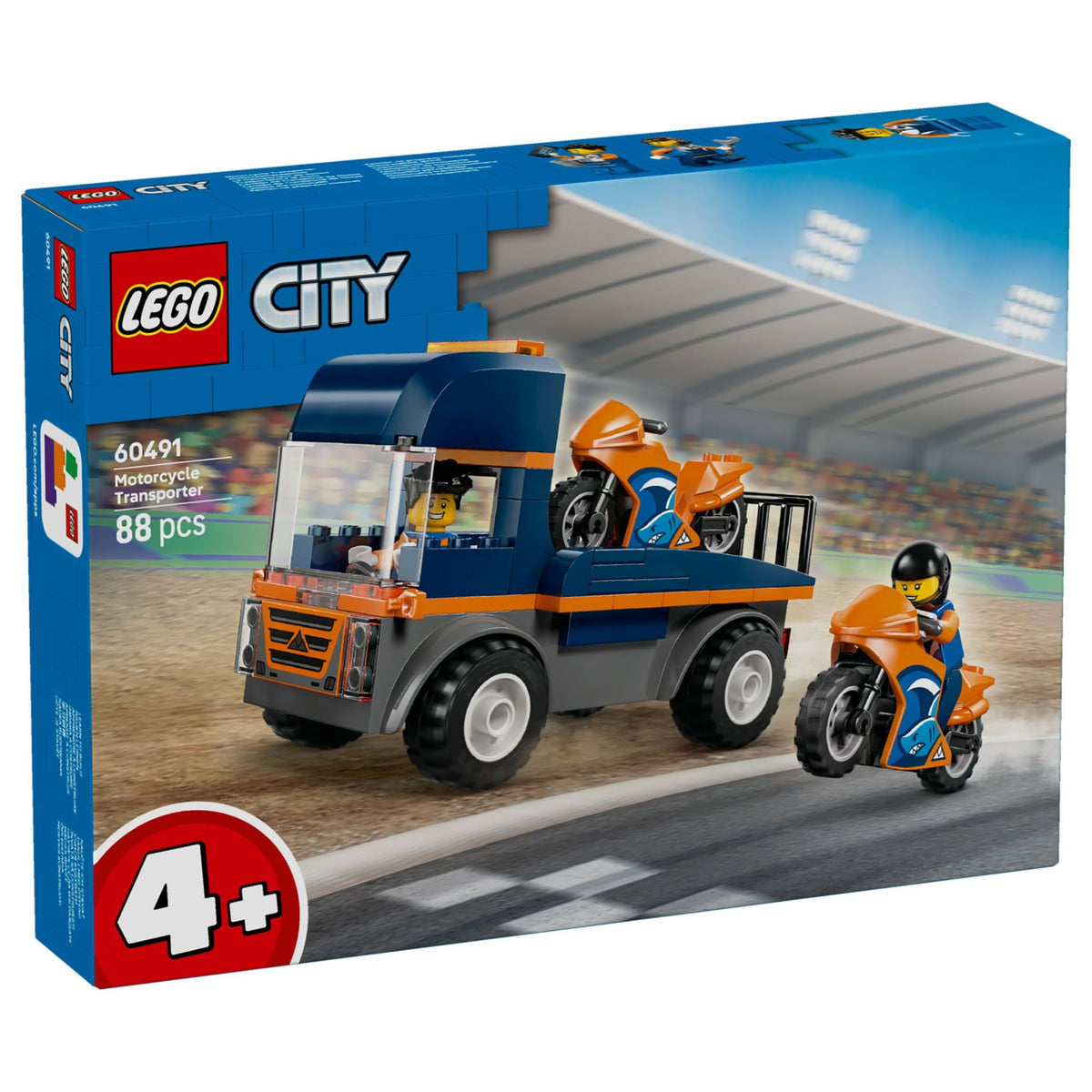 ليجو 60491 سيتي ناقلة الدراجات النارية مكعبات التركيب LEGO