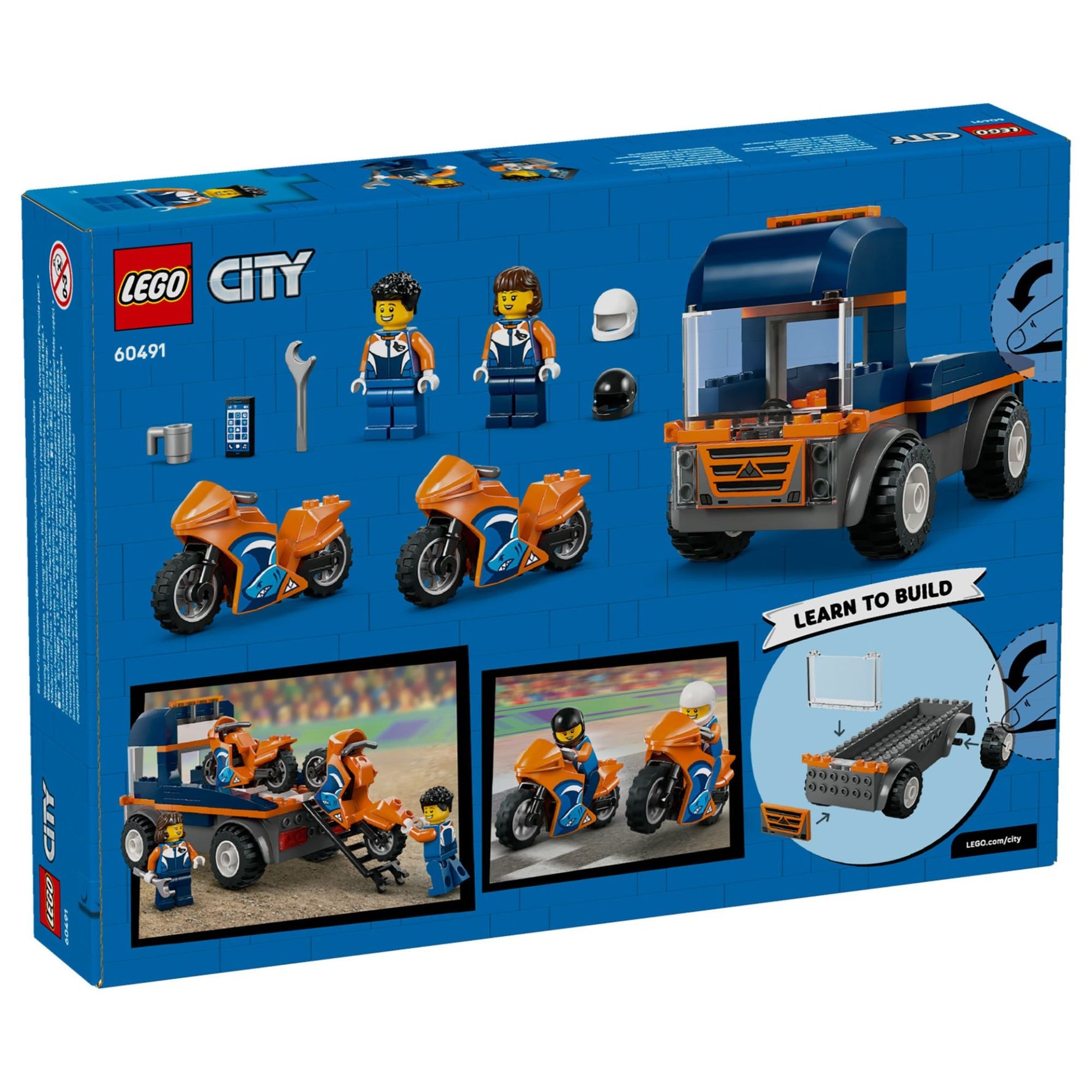ليجو 60491 سيتي ناقلة الدراجات النارية مكعبات التركيب LEGO