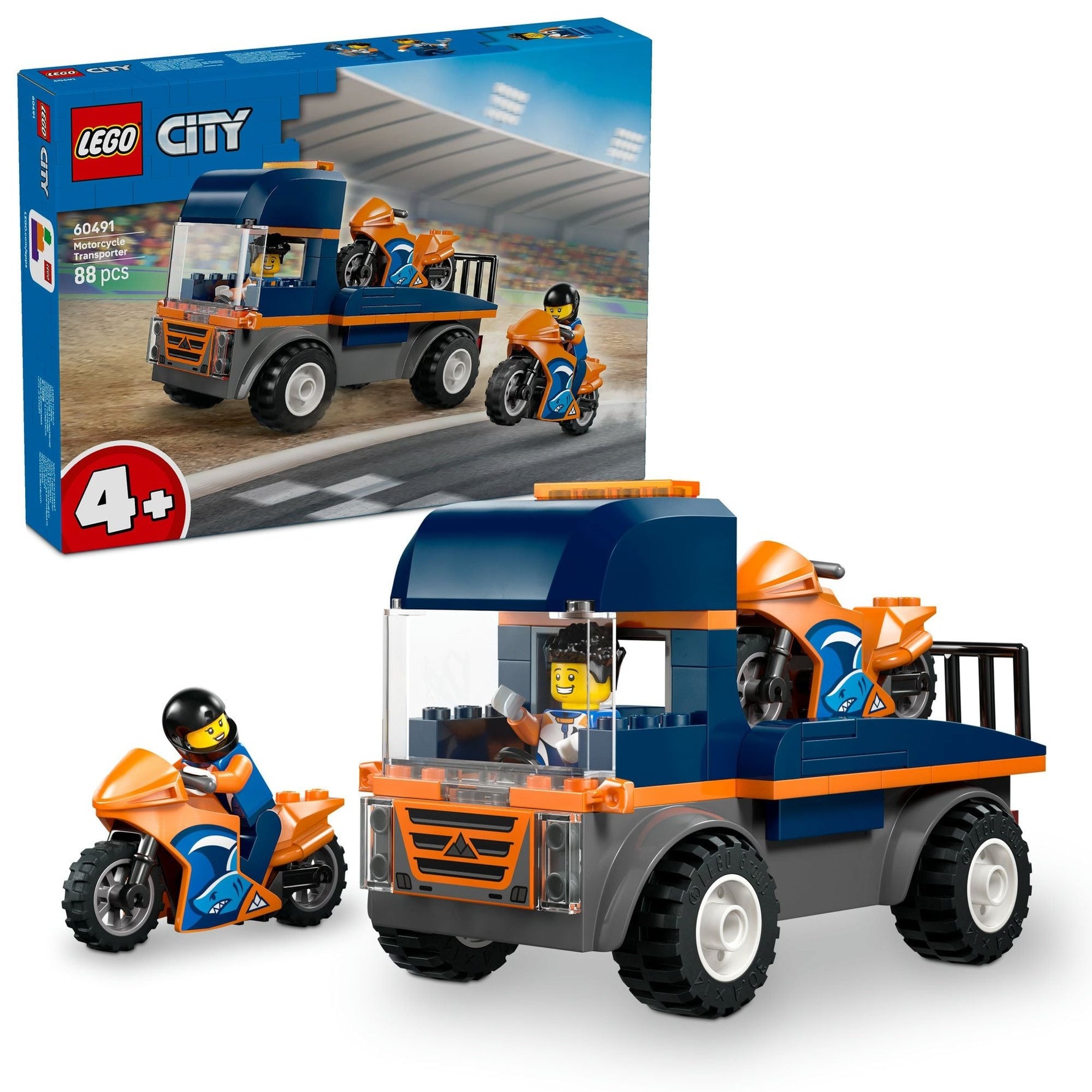 ليجو 60491 سيتي ناقلة الدراجات النارية مكعبات التركيب LEGO