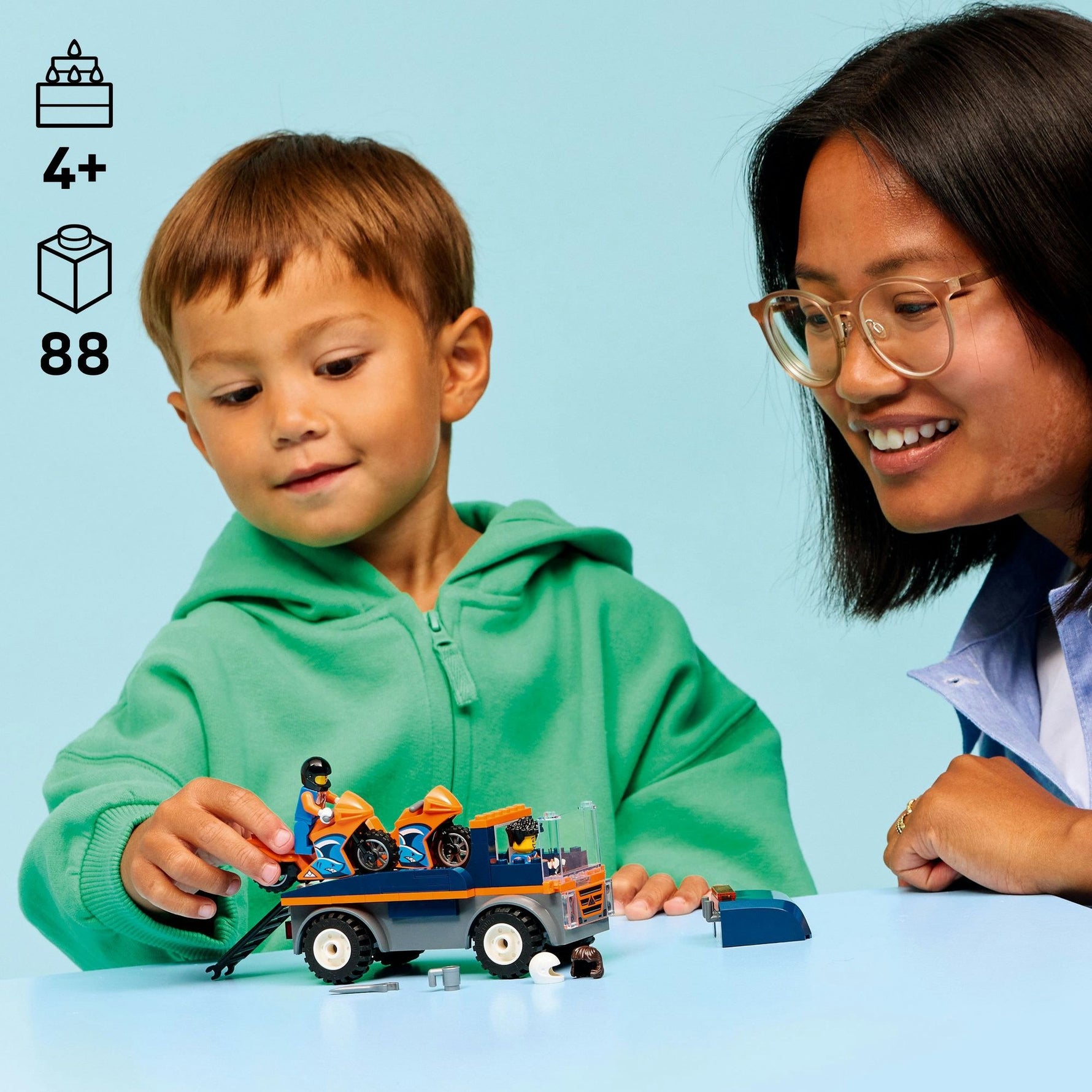 ليجو 60491 سيتي ناقلة الدراجات النارية مكعبات التركيب LEGO