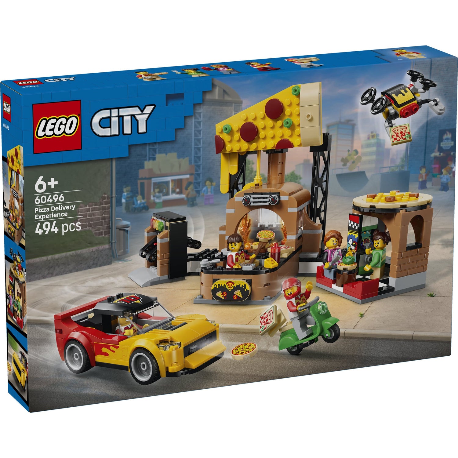 ليجو سيتي مجموعة صنع وتوصيل البيتزا 60496 مكعبات التركيب LEGO