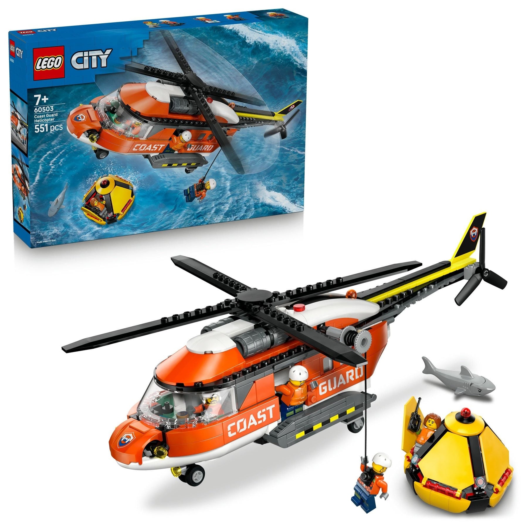 ليجو 60503 سيتي مروحية خفر السواحل مكعبات التركيب LEGO