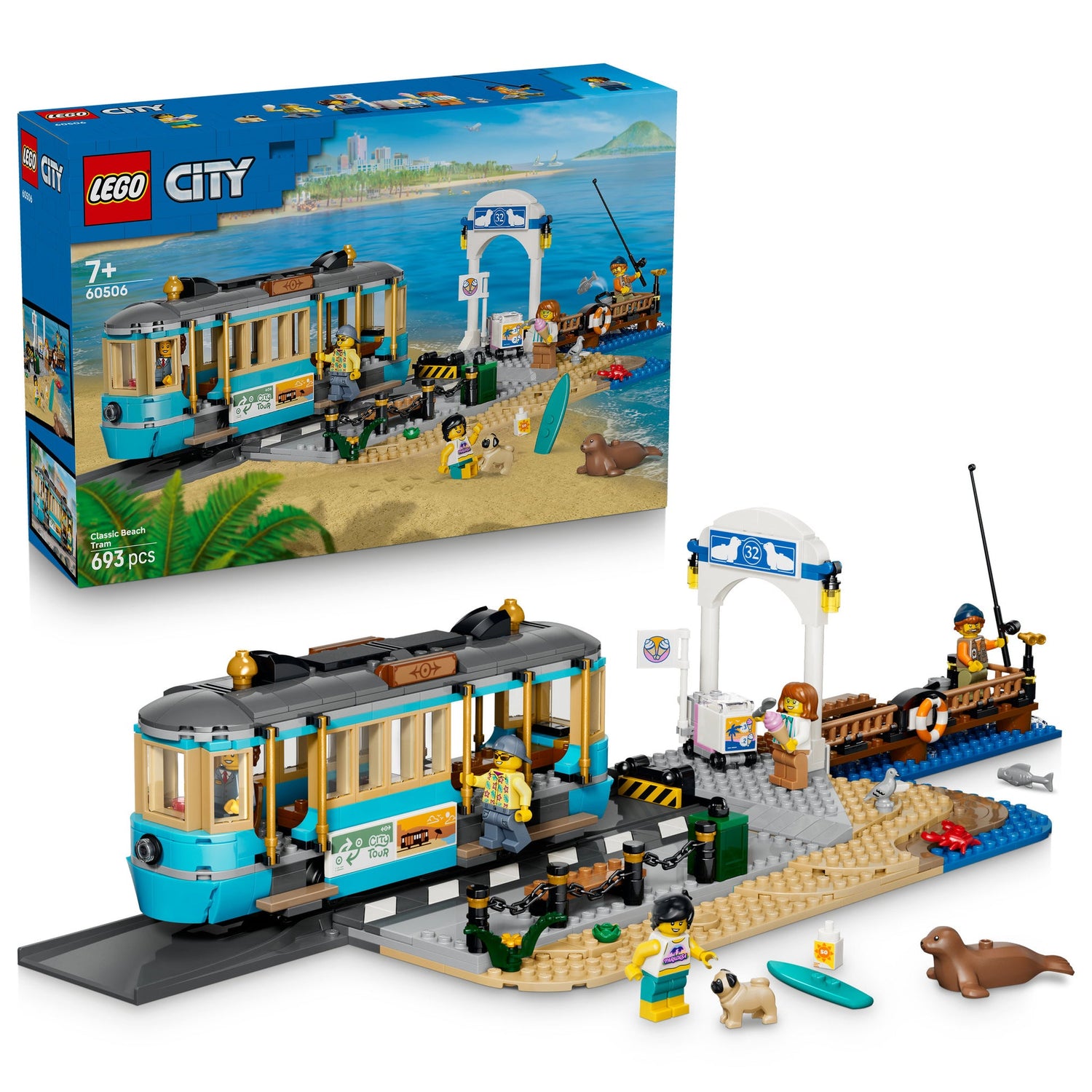 ليجو سيتي قطار الشاطئ الكلاسيكي 60506 مكعبات التركيب LEGO