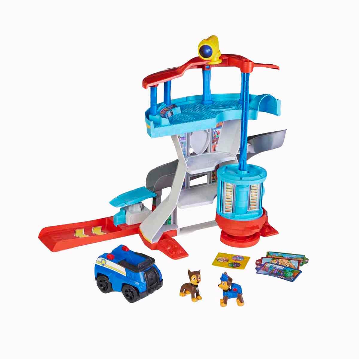 باو باترول العاب برج مراقبة مع قاذفة سيارة مركبات مع مسار Paw Patrol