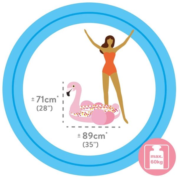 انتكس عوامة بتصميم فلامنجو عوامات ومراتب Intex