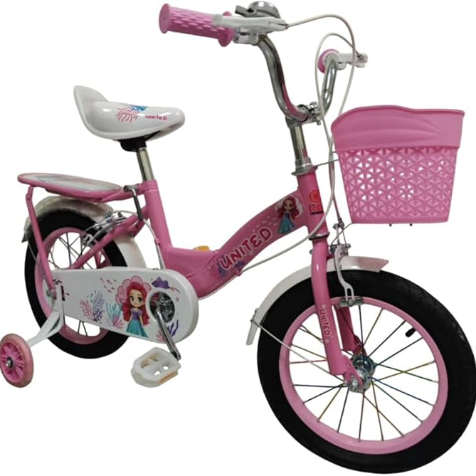 دراجة اطفال بسلة امامية وردي مقاس 12 دراجة 2 عجلة LOCAL