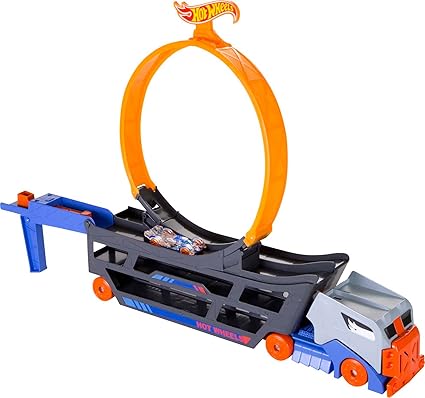 هوت ويلز لعبة شاحنة النقل ستانت اند جو مركبات مع مسار HotWheels