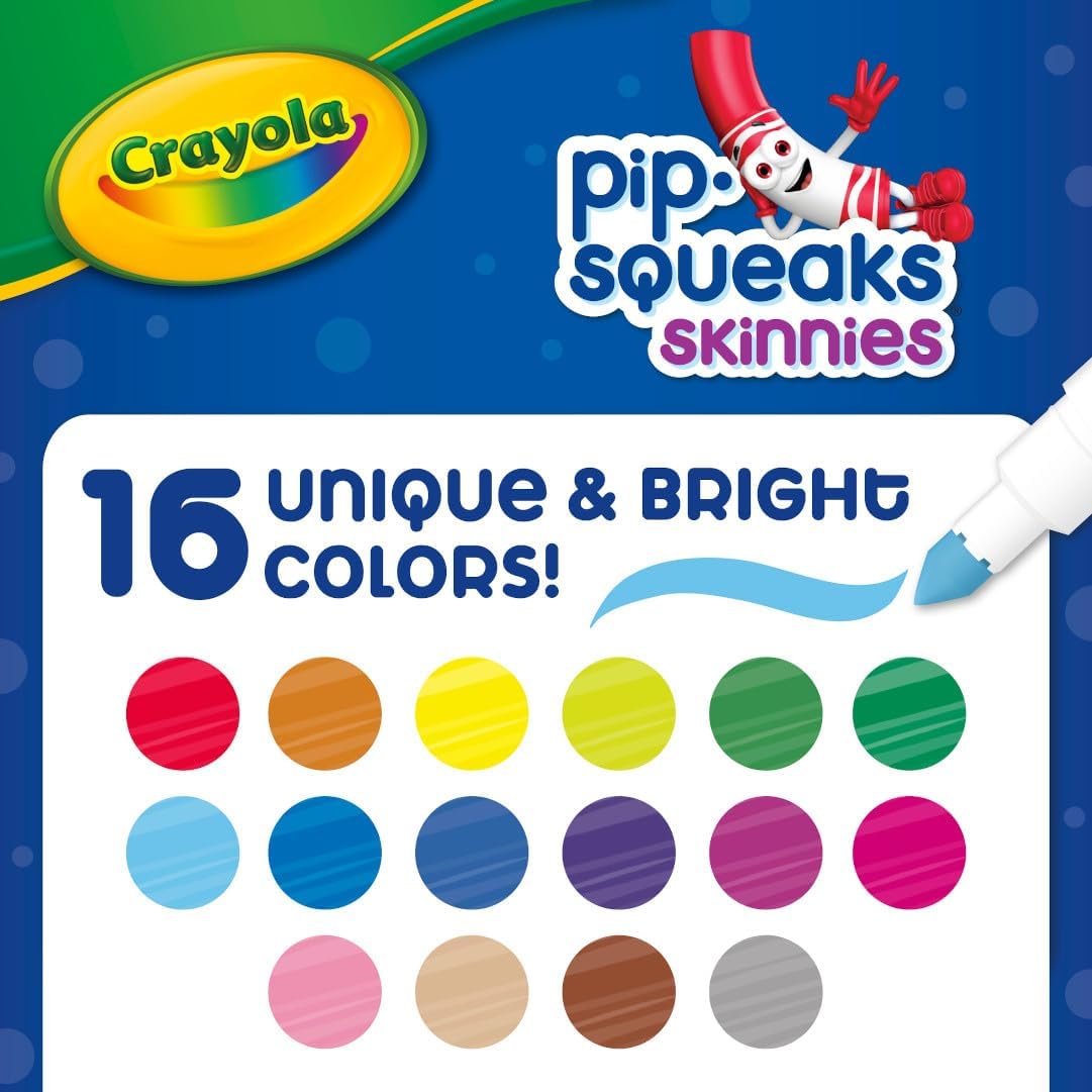كرايولا اقلام تحديد صرير قابلة للغسل 16 قطعة رسم و تلوين Crayola
