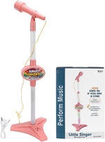 لعبة مايكروفون وردي مع حامل تقمص الأدوار LOCAL