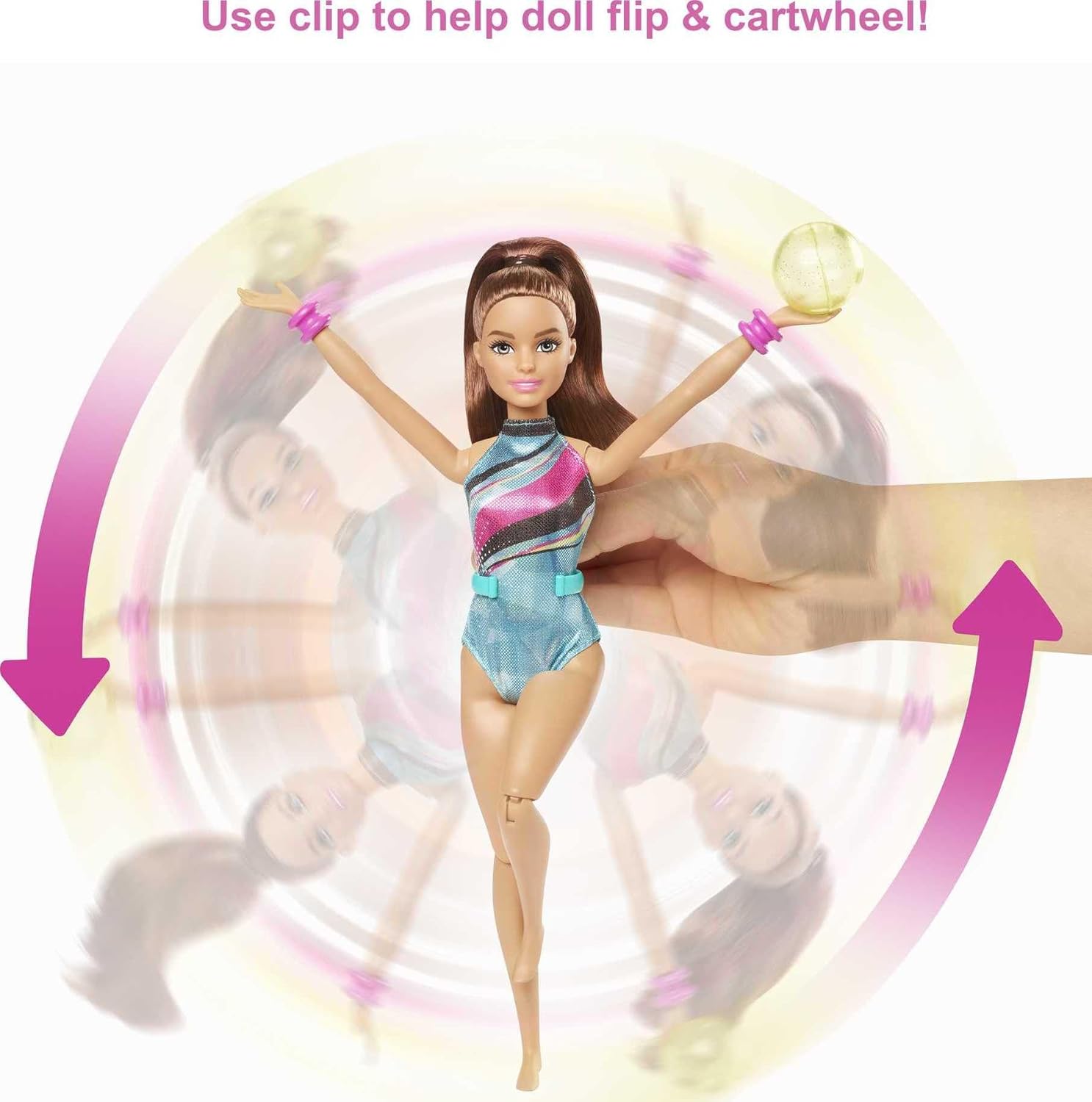 باربي دمية لاعبة الجمباز دمية مع اكسسوارات Barbie
