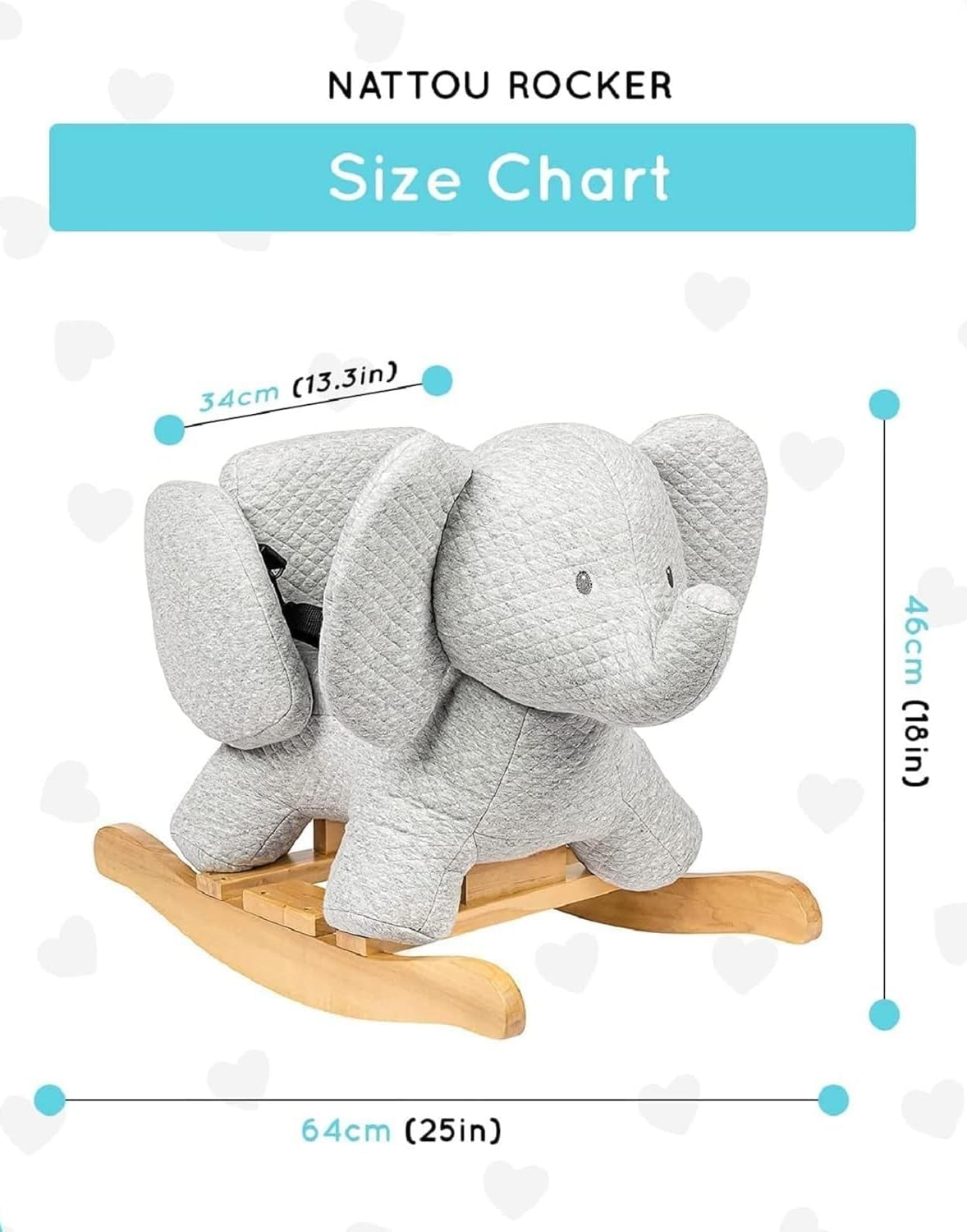 ناتو لعبة الفيل أكسل ولونا الهزازة كرسي مواليد NATTOU