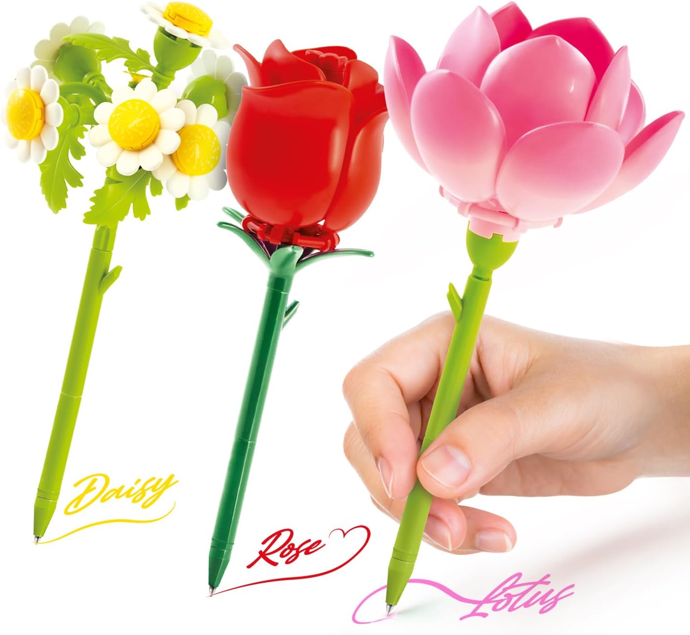 ثلاث أقلام معطرة على شكل الأزهار رسم و تلوين canal toys