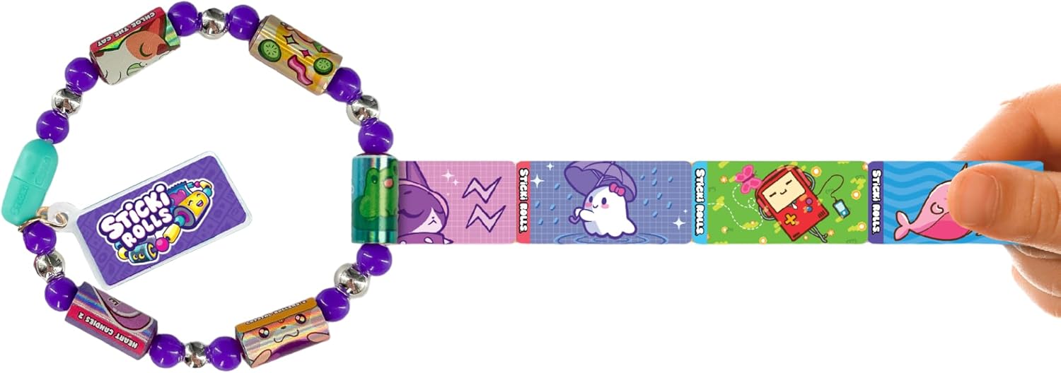 ستيكي رولز سوار لاصق بكبسولة عمياء الخرز والاكسسوارات Sticki Rolls