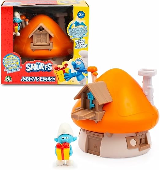 السنافر لعبة بيت السنافر مع شخصية الوان متنوعة شخصيات كرتونية The Smurfs