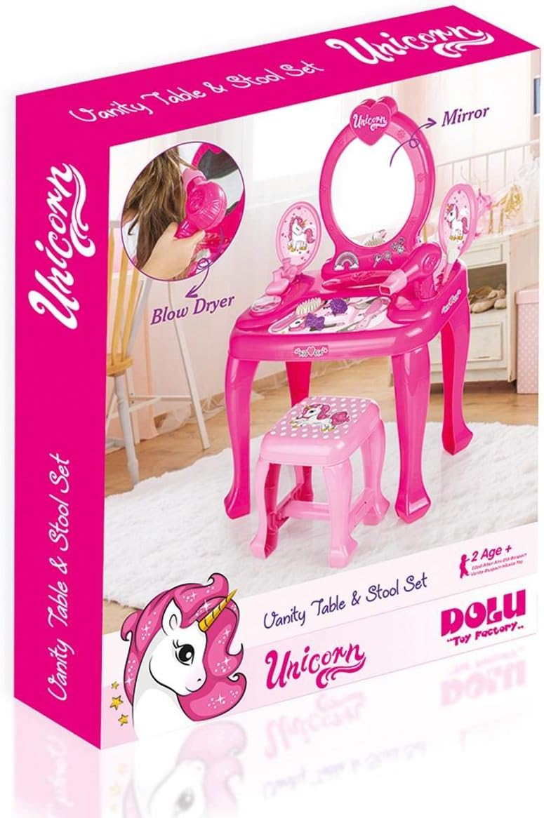 دولو طقم طاولة ومقعد يونيكورن تقمص الأدوار Dolu